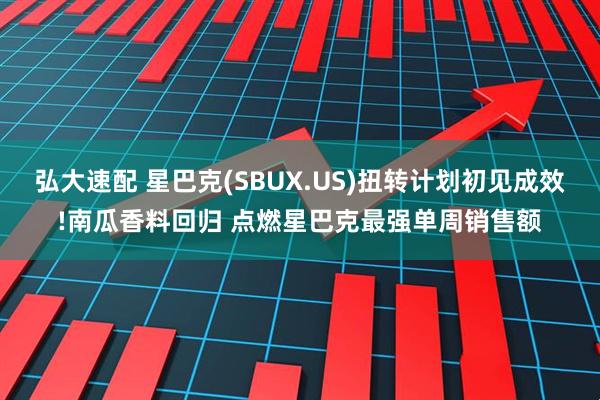 弘大速配 星巴克(SBUX.US)扭转计划初见成效!南瓜香料回归 点燃星巴克最强单周销售额